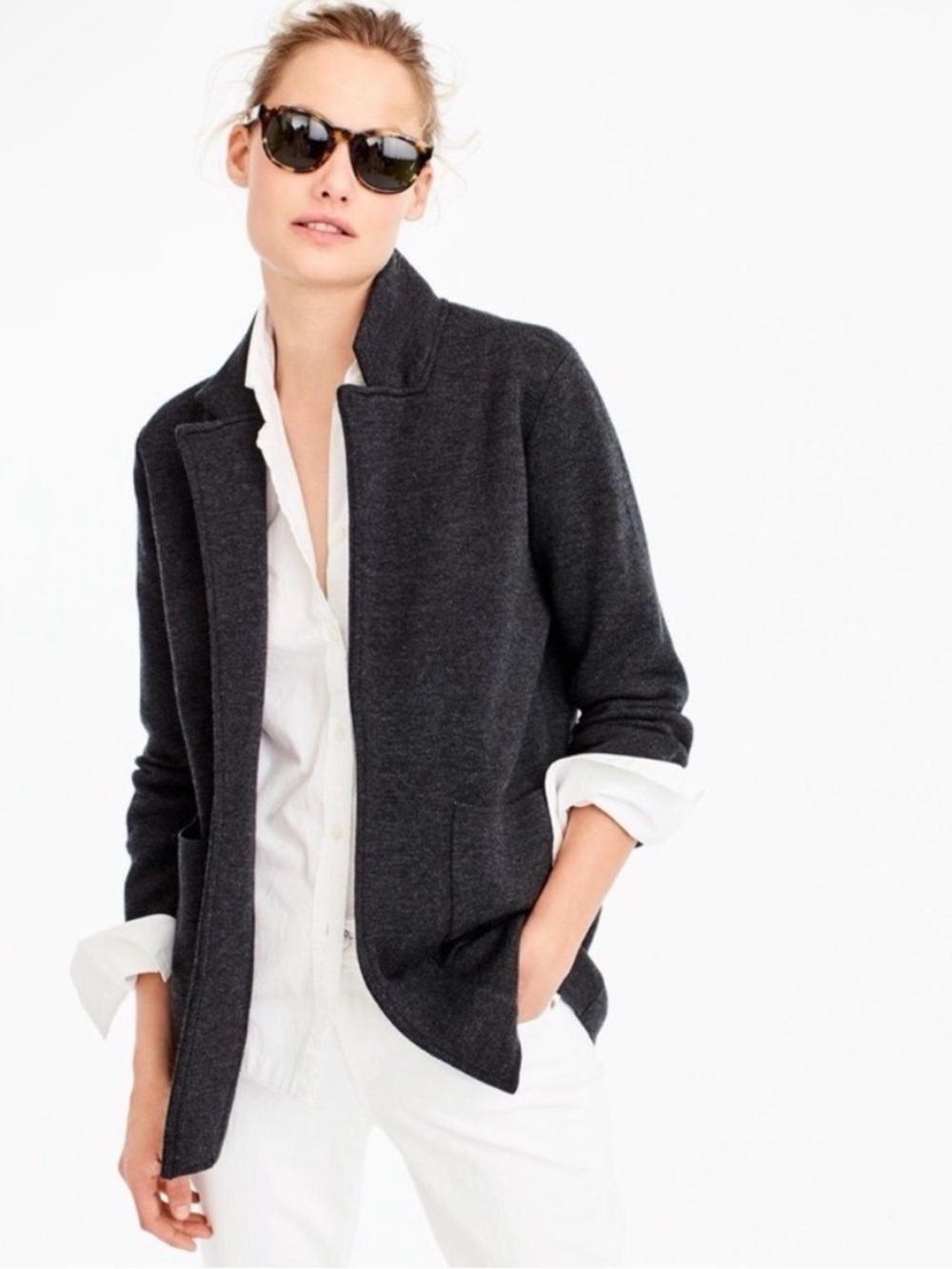 J.Crew Sophie Open Front Cardigan Knit Blazer